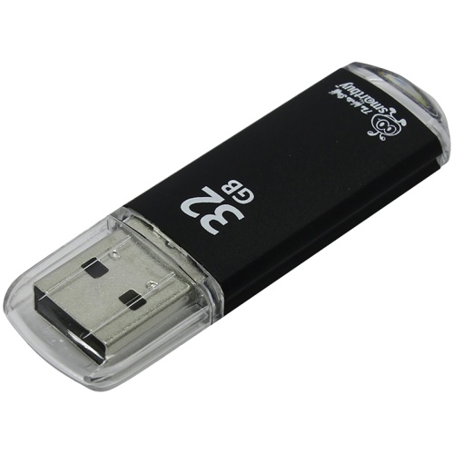 Память USB Flash 32 GB Smartbuy "V-Cut" USB 2.0 Flash Drive, черный (металл. корпус )