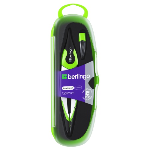 Готовальня Berlingo "Optimum", 2 предмета, циркуль 135мм, DS_00102b