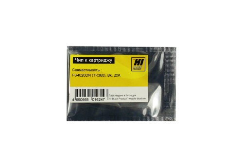 чип hi-black к картриджу kyocera fs-4020dn (tk-360), bk, 20k