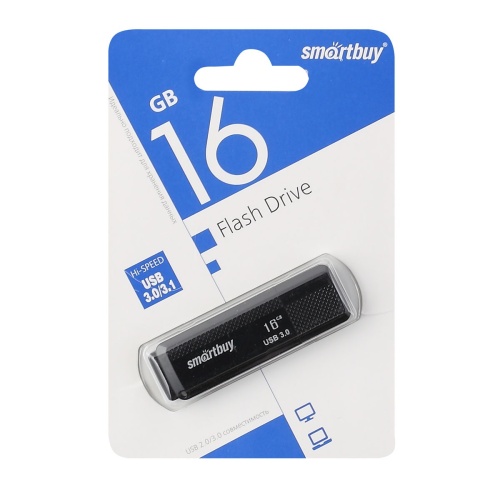 Память USB Flash 16 GB Smartbuy "Dock" USB 3.0 Flash Drive, черный