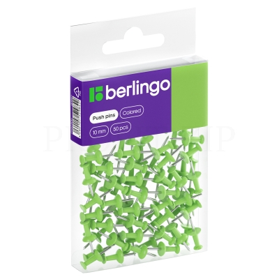 Кнопки силовые Berlingo, 50шт., цветные, PN5030b
