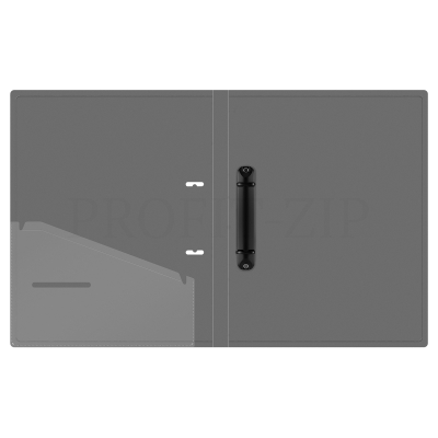 Папка на 2 кольцах Berlingo "No Secret", 40мм, 700мкм, полупрозрачная черная, D-кольца, с внутр. кар