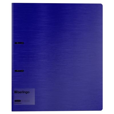 Папка на 2 кольцах Berlingo "Steel&Style", 35мм, 2000мкм, D-кольца, пластик (полифом), синяя
