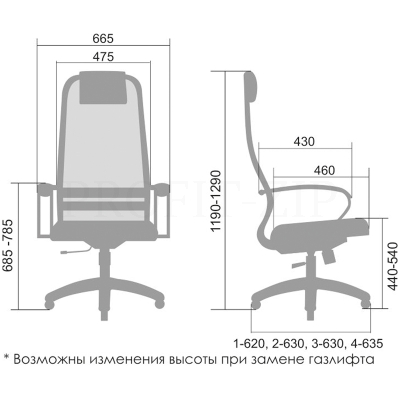 Кресло руководителя Метта SU-BK-8 CH, ткань-сетка черная №20, спинка-сетка, топ-ган (101/003, 131/00