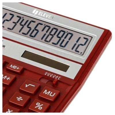 Калькулятор настольный Eleven SDC-888X-RD, 12 разрядов, двойное питание, 158*203*31мм, красный