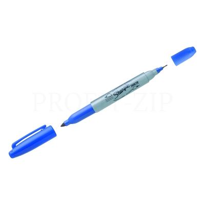 Маркер перманентный двухсторонний Sharpie "Twin Tip" синий, пулевидный, 0,3-1мм