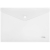 Папка-конверт на кнопке СТАММ А4, 180мкм, пластик, прозрачная