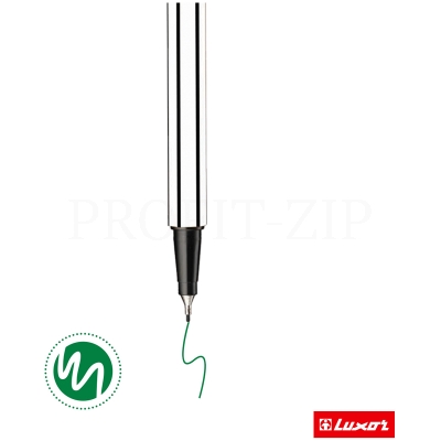 Ручка капиллярная Luxor "Fine Writer 045" зеленая, 0,8мм, 7124