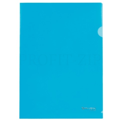 Папка-уголок BRAUBERG А4 синяя, 100мкм