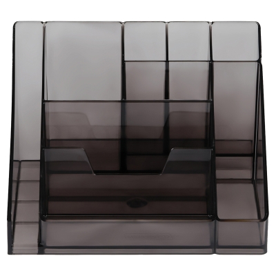 Настольная подставка СТАММ "Каскад", полистирол, тонированная черная