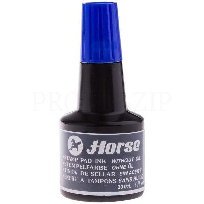 Штемпельная краска Horse, 30мл, синяя, 025653