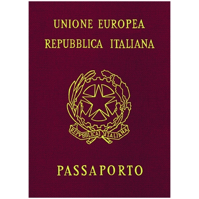 Записная книжка А6 16л. на скрепке Hatber "Паспорт-Италия", 80г/кв.м без линовки, обложка мел. карто