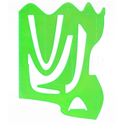Трафарет графиков функций СТАММ, пластиковый, зеленый 069450