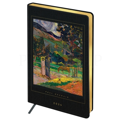 Ежедневник датированный 2024г., А5, 176л., кожзам, Greenwich Line "High Art. Gauguin", тон. блок