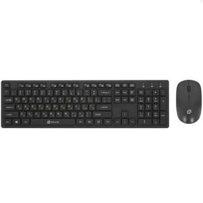 Клавиатура+мышь беспроводная Oklick 240M черный