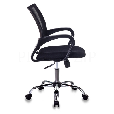 Кресло оператора Helmi HL-M95 (695) "Airy", СН, спинка сетка черная/сиденье ткань TW черная, механиз