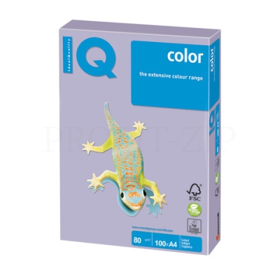 Бумага IQ color, А4, 80 г/м2, 100 л., умеренно-интенсив (тренд) бледно-лиловая LA12
