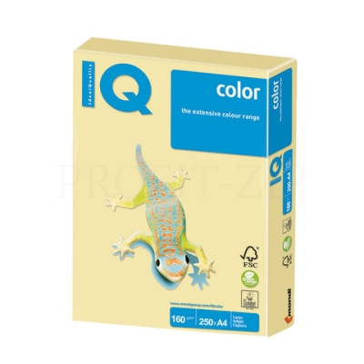Бумага IQ "Color pale" А4, 160г/м2, 250л. (желтый)