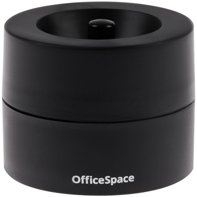 Скрепочница магнитная OfficeSpace, без скрепок, черная, 331462