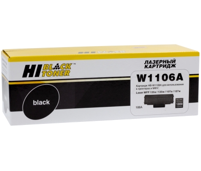 Картридж HP (W1106A) 107a/107r//MFP135a/135r/135w/137, 1K (без чипа) Hi-Black