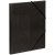 Папка на резинке OfficeSpace А4, 400мкм, пластик, черная полупрозрачная