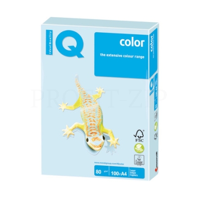 Бумага IQ color, А4, 80 г/м2, 100 л., пастель светло-голубая BL29