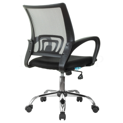 Кресло оператора Helmi HL-M95 (695) "Airy", СН, спинка сетка серая/сиденье ткань TW черная, механизм