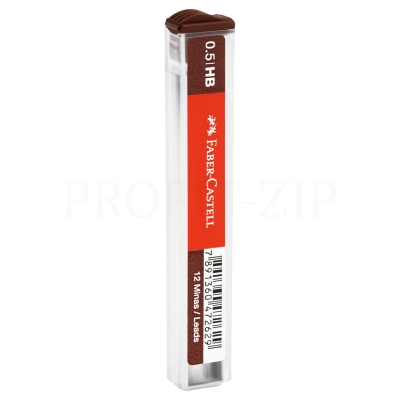 Грифели для механических карандашей Faber-Castell "Polymer", 12шт., 0,5мм, HB 521500