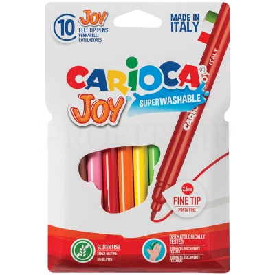 Фломастеры Carioca "Joy", 10цв., смываемые