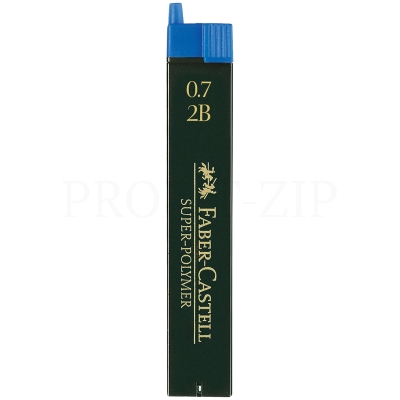 Грифели для механических карандашей Faber-Castell "Super-Polymer", 12шт., 0,7мм, 2B 120702