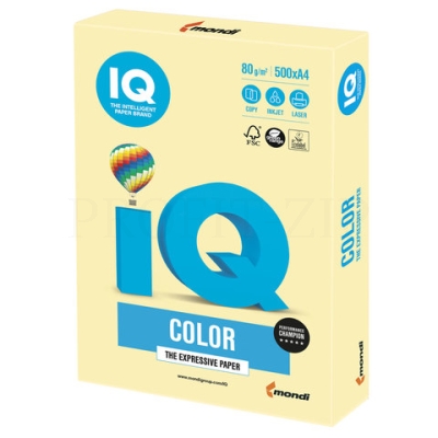 Бумага IQ "Color pale" А4, 80г/м2, 500л. (желтый)