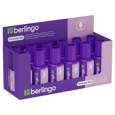 Корректирующая жидкость Berlingo, 20мл, на химической основе, KR 550
