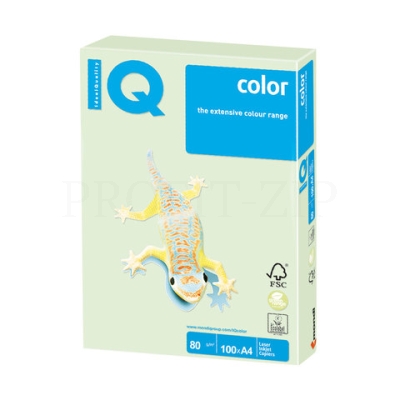 Бумага IQ color, А4, 80 г/м2, 100 л., пастель светло-зеленая GN27