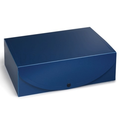 Короб архивный BRAUBERG "Energy", пластик, 10 см (на 900 л.), разборный, синий, 0,9 мм