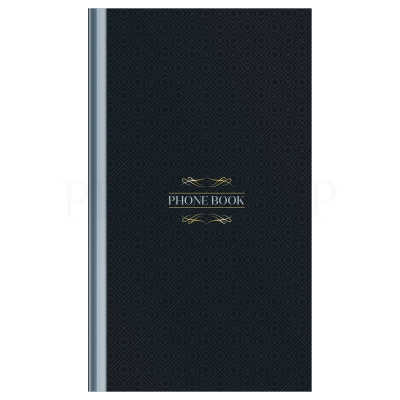 Телефонная книга А5, 80л., 7БЦ, OfficeSpace "Моноколор. Dark", выборочный УФ-лак, с высечкой
