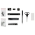 Набор канцелярских принадлежностей СТАММ "MiniDesk", 13 предметов, вращающийся, черный