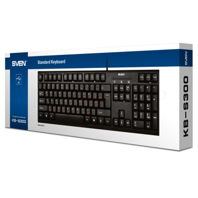 Клавиатура проводная Sven KB-S300 черный, PS/2