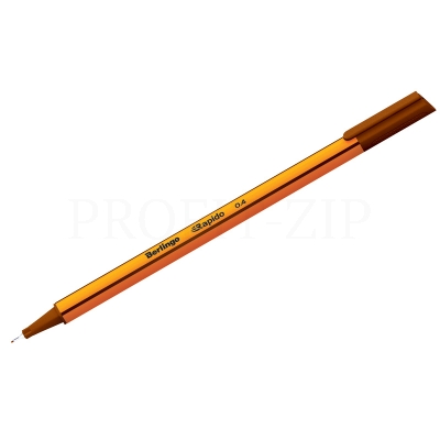 Ручка капиллярная Berlingo "Rapido" коричневая, 0,4мм, трехгранная, CK_40104
