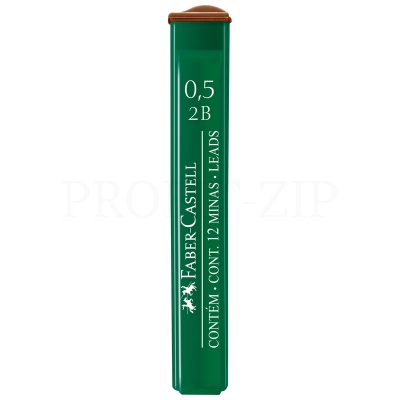 Грифели для механических карандашей Faber-Castell "Polymer", 12шт., 0,5мм, 2B 521502