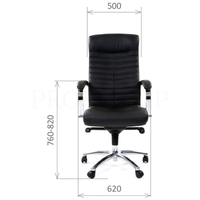 Кресло руководителя Chairman 480 CH, экокожа черная, механизм качания