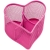 Настольная подставка Berlingo "Steel&Style", 3 секции, металлическая, в виде сердца, розовая