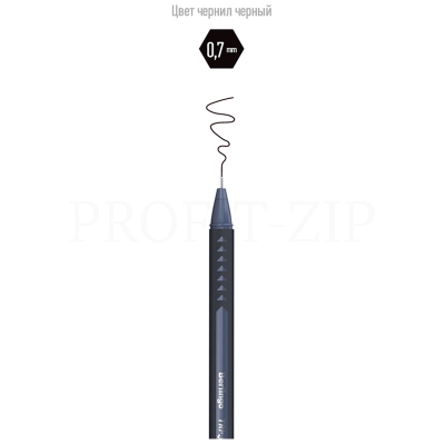 Ручка шариковая Berlingo "Triangle Twin" черная, 0,7мм, игольчатый стержень