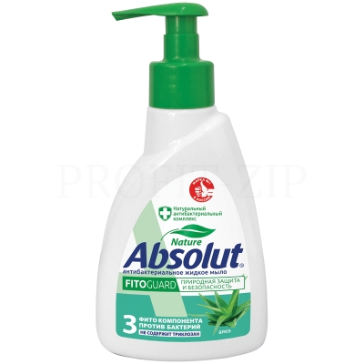 Мыло жидкое 250 мл, Absolut "Алоэ", антибактериальное, с дозатором