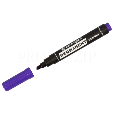 Маркер перманентный Centropen "8566" фиолетовый, пулевидный, 2,5мм