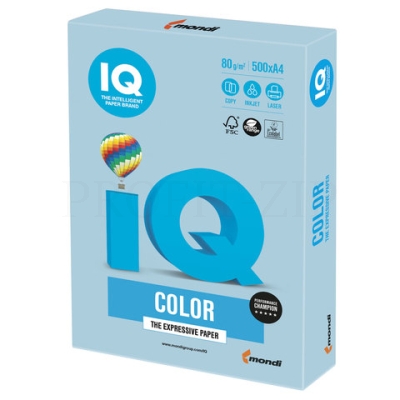 Бумага IQ "Color pale" А4, 80г/м2, 500л. (голубой лед)