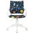 Кресло детское Helmi HL-K95 R (W695) "Airy", спинка сетка/сиденье ткань с рисунком шаттл мультиколор
