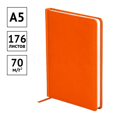 Ежедневник датированный 2024г., А5, 176л., кожзам, OfficeSpace "Winner", оранжевый