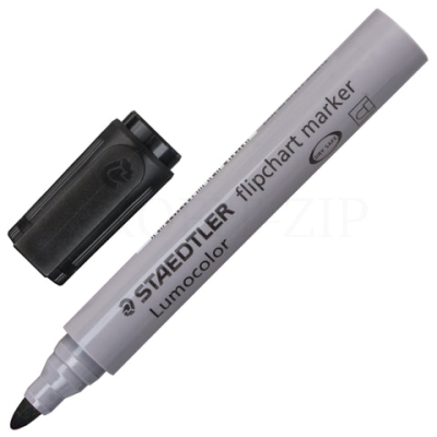 Маркер для флипчарта STAEDTLER (Германия) "Lumocolor", непропитывающий, круглый, 2 мм, черный, 356-9