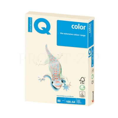 Бумага IQ color, А4, 80 г/м2, 100 л., пастель кремовая CR20
