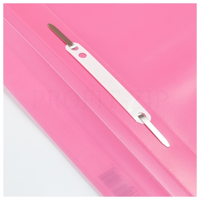 Папка-скоросшиватель пластик. Berlingo, А4, 180мкм, розовая с прозр. верхом
